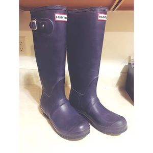 Hunter Boots Black Grape (Matte deep purple)